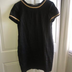 Vintage Liz Claiborne‎ Petite 14  14P dress Black Linen